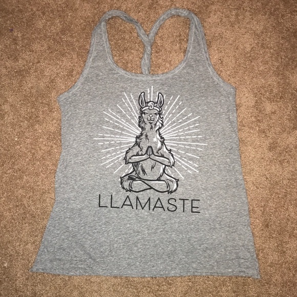 Tops - Llamaste Gray Tank Top